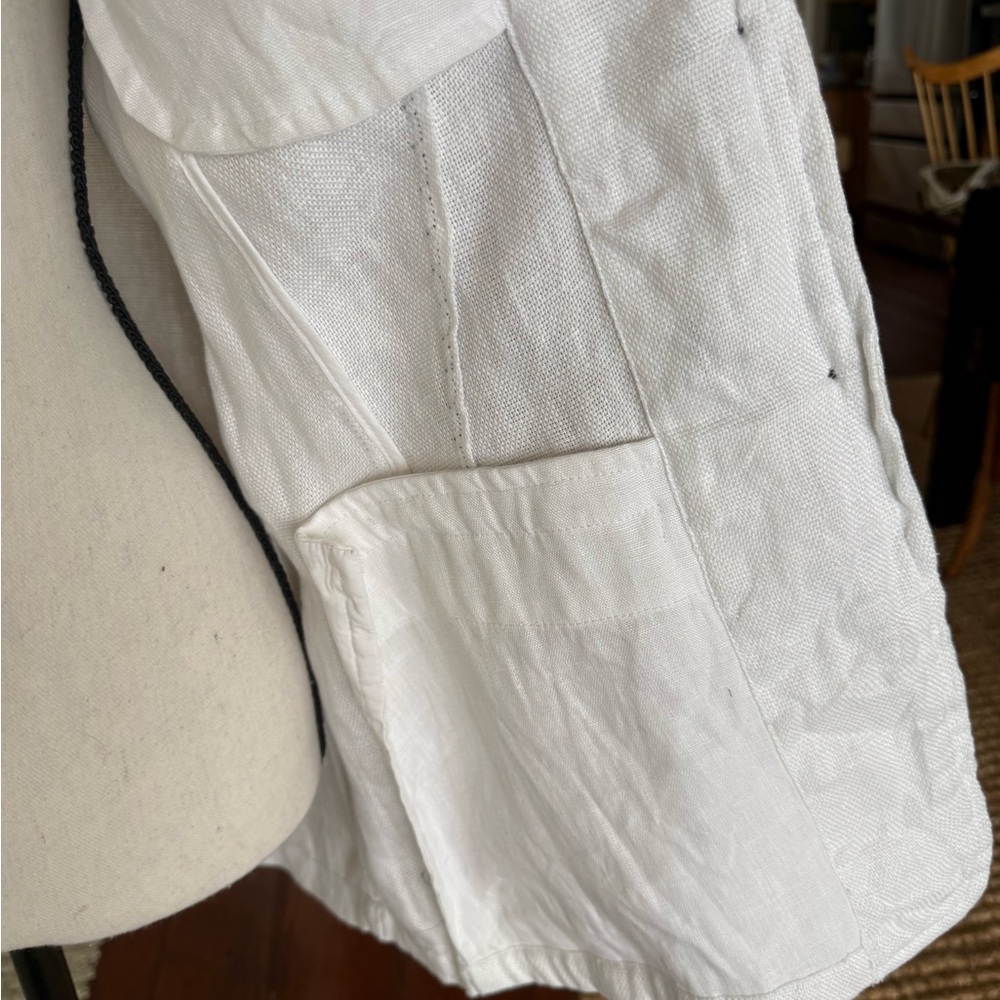 KmRii white linen jacket with distinctive construction, European size 1 - Picture 14 of 16